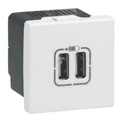 Mosaic Gniazdo 2xUSB 5V 1500mA aluminium 079394