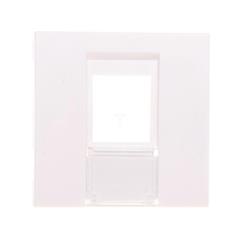 Systo Płytka czołowa do gniazd RJ45 Keystone 2 moduły biała WS203
