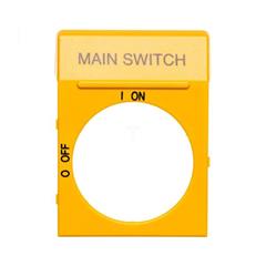 Tabliczka opisowa /MAIN SWITCH/ do pokręteł OH2 żółta OPY2EN1 1SCA022400R2740