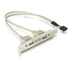 Gniazdo 2xUSB 2,0 na śledziu 71000