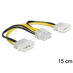 Kabel zasilający EPS 8-pin - 2x MOLEX 15cm 83410