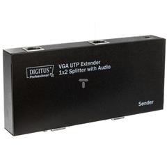 Przedłużacz/extender VGA 1920x1200 po skrętce kat.5e UTP, do 300m z audio (miniJack), 1/2-portowy DS-53420