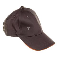 Czapka z daszkiem z poliestru (65%) i bawełny (35%), 245G, pasuje do serii Mach szaro-pomarańczowa VERONGR