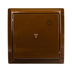 BIS Przycisk światło 1Z 10AX IP20 brązowy ŁN-5B/24