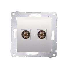 Simon 54 Gniazdo głośnikowe pojedyncze kremowe DGL2.01/41 WMDG-010002-041