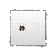 Simon Basic Gniazdo antenowe typu F"" pojedyncze białe BMAF1.01/11 WMUA-05XXXX-1011""