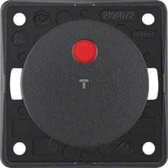 Integro Flow/Pure Łącznik klawiszowy kontrolny z czerwoną soczewką, 2-biegunowy antracyt mat 0937522505