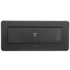 Gniazda wpuszczane w blat 3x230V /płaski frezowany rant/ czarne OR-AE-1336/B