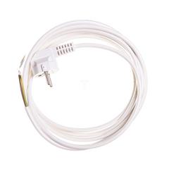 Przewód przyłączeniowy W-2 3x1,0 mm2 biały z wtyczką kątową 3m 51.925