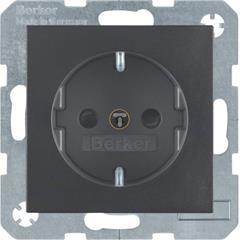 B.Kwadrat/B.3/B.7 Gniazdo pojedyncze z/u SCHUKO antracyt mat 47231606