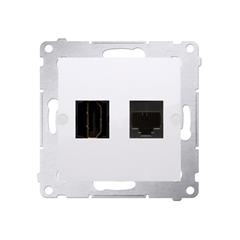 Simon 54 Gniazdo HDMI + komputerowe RJ45 kat.6 białe DGHRJ45.01/11 WMDH-01xxx1-011