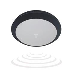 Plafoniera PASAT LED czarna z czujnikiem ruchu 20W IP66 2-50lx, promień 2-10m OR-PL-6045BLPMM4