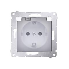 Simon 54 Premium Gniazdo Schuko do wersji IP44 z przeslonami (moduł) 16A, 250V białe DGSZ1BZ.01/11A WMDW-521111-011