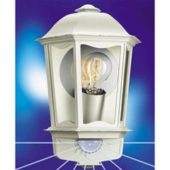 Oprawa z czujnikiem ruchu 12 metrów 180 stopni 100W E27 230-240V 50Hz IP44 biała PIR L 190 B 644512