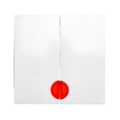 B.Kwadrat Klawisz podwójny z czerwoną soczewką białe 5316278999