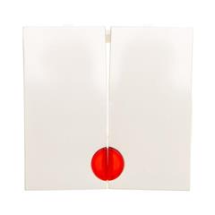 B.Kwadrat Klawisz podwójny z czerwoną soczewką kremowe 5316278992