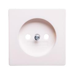 Q.1/Q.3/Q.7 Płytka czołowa gniazda b/u śnieżnobiały aksamit 3967036089