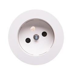 R.1/R.3 Płytka czołowa gniazda z/u biały połysk 3965762089