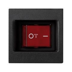 Simon Connect Płytka K45 z łącznikiem dwubiegunowym z podświetleniem szary grafit KL04/14 TSC-KL04-14