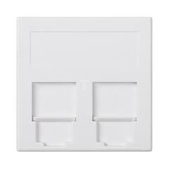 Simon Connect Płytka 2x RJ z osłonami czysta biel 50000089-030 TSC-50000089-030