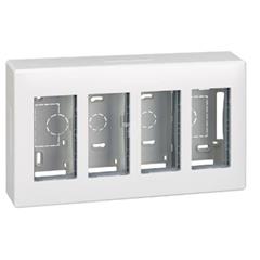 Simon Connect Obudowa natynkowa S500 4-modułowa 8x K45 kompletna czysta biel 51000004-030 TSC-51000004-030