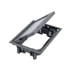 Simon Connect Puszka podłogowa 8x K45 lub 4x SIMON500 z pokrywą 5mm z zamkiem szary FB24105/1 WSC-FB24105-1