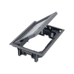 Simon Connect Puszka podłogowa 8x K45 lub 4x SIMON500 z pokrywą 12mm z zamkiem szary FB24112/1 WSC-FB24112-1