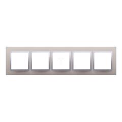 Simon 54 Nature Ramka pięciokrotna metal satynowy blask DRN5/79 WMDZ-0150xS-079