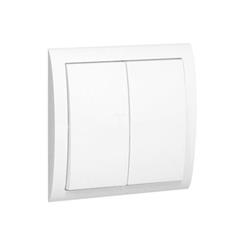 Simon Classic Łącznik schodowy podwójny z podświetleniem biały MW6/2L/11 WMCL-1612xx-1011