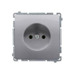 Simon Basic Gniazdo pojedyncze b/u z przesłonami stal inox BMG1Z.01/21 WMUW-00101x-J021