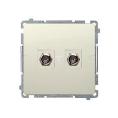 Simon Basic Gniazdo antenowe podwójne typu F beż BMAF2.01/12 WMUA-05xxx2-9011