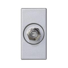 Simon Connect Płytka K45/2 gn. SAT (F) żeńskie 22,5x45mm + wkład, aluminium K102C/8 TSC-K102C-8