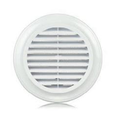 Kratka wentylacyjna okrĄga z siatkĄ i konierzem fi125mm biaa EL125