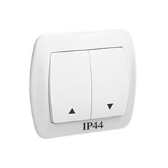 Simon Akord Przycisk żaluzjowy bryzgoszczelny IP44 biały AZ1B/11 WMAL-340xxx-1012