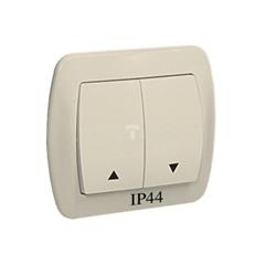 Simon Akord Przycisk żaluzjowy bryzgoszczelny IP44 beż AZ1B/12 WMAL-340xxx-9012