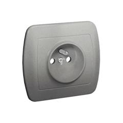 Simon Akord Gniazdo pojedyncze z/u z przesłonami aluminiowy AGZ1ZE/26 WMAW-40111x-D012