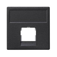 Simon Connect Płytka K45 1x RJ bez osłon uniwersalna szary grafit K076/14 TSC-K076-14