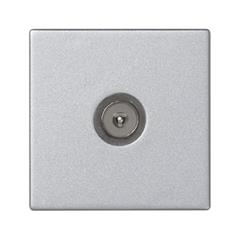 Simon Connect Płytka K45 gn. TV męskie 45x45mm + wkład aluminium K120A/8 TSC-K120A-8