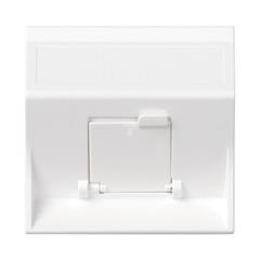 Simon Connect Płytka S500 1x RJ z osłoną skośna do adapterów MD czysta biel 50000081-030 TSC-50000081-030