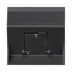 Simon Connect Płytka S500 1x RJ z osłoną skośna do adapterów MD szary grafit 50000081-038 TSC-50000081-038