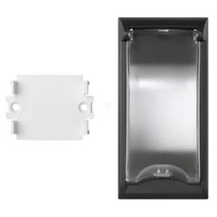 Simon Connect Płytka S500 z pokrywą do aparatury modułowej 2-pol. do puszek podłogowych szary grafit 50010074-038 TSC-50010074-0