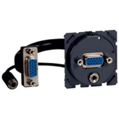 CELIANE Gniazdo HD15 (VGA) + Jack 3,5mm z przewodem przyłączeniowym 067376