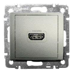 VALENA Gniazdo HDMI A 1.3 z zaciskami śrubowymi aluminium 770285