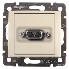 VALENA Gniazdo HD15 (VGA) z zaciskami śrubowymi kremowe 774183