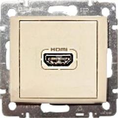 VALENA Gniazdo HDMI A 1.3 z zaciskami śrubowymi kremowe 774185