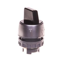 Przełącznik 3 położeniowy pokrętło 22mm czarny 2Z z samopowrotem SP22-P3C.CZ\.