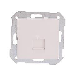 Simon 82 Pokrywa gniazda komputerowego pojedynczego RJ45 płaska z adapterem o przesłoną biała 82005-30 TSI-82005-30
