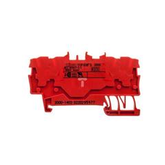 Złączka szynowa 4-przewodowa 1,0mm2 czerwona 2000-1403 TOPJOBS 