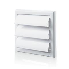 Wylot ścienny żaluzjowy 154x154mm fi 100mm szary MW100AZKGR