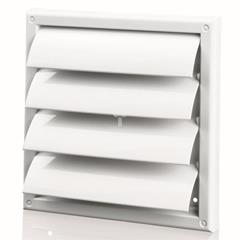 Wylot ścienny żaluzjowy 187x187mm fi 125mm biały MW120AZK